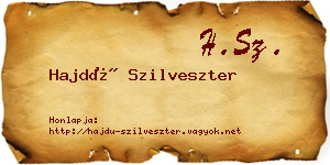 Hajdú Szilveszter névjegykártya